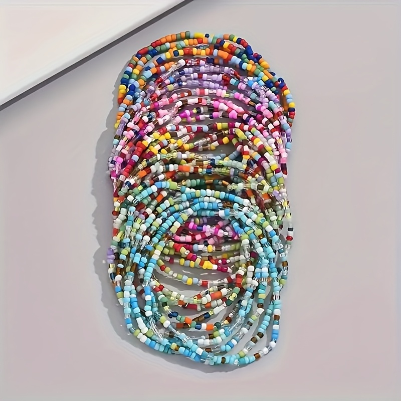 10pc Random Colors Bohemian Seed Bead Bracelets