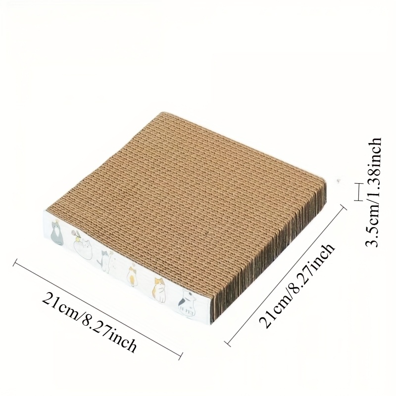TEMU Large Corrugated Cardboard Cat Scratching Board Leisure Bed - Durable, Cute Animal Design, Provides Double-sided Cat Scratching Board - Suitable