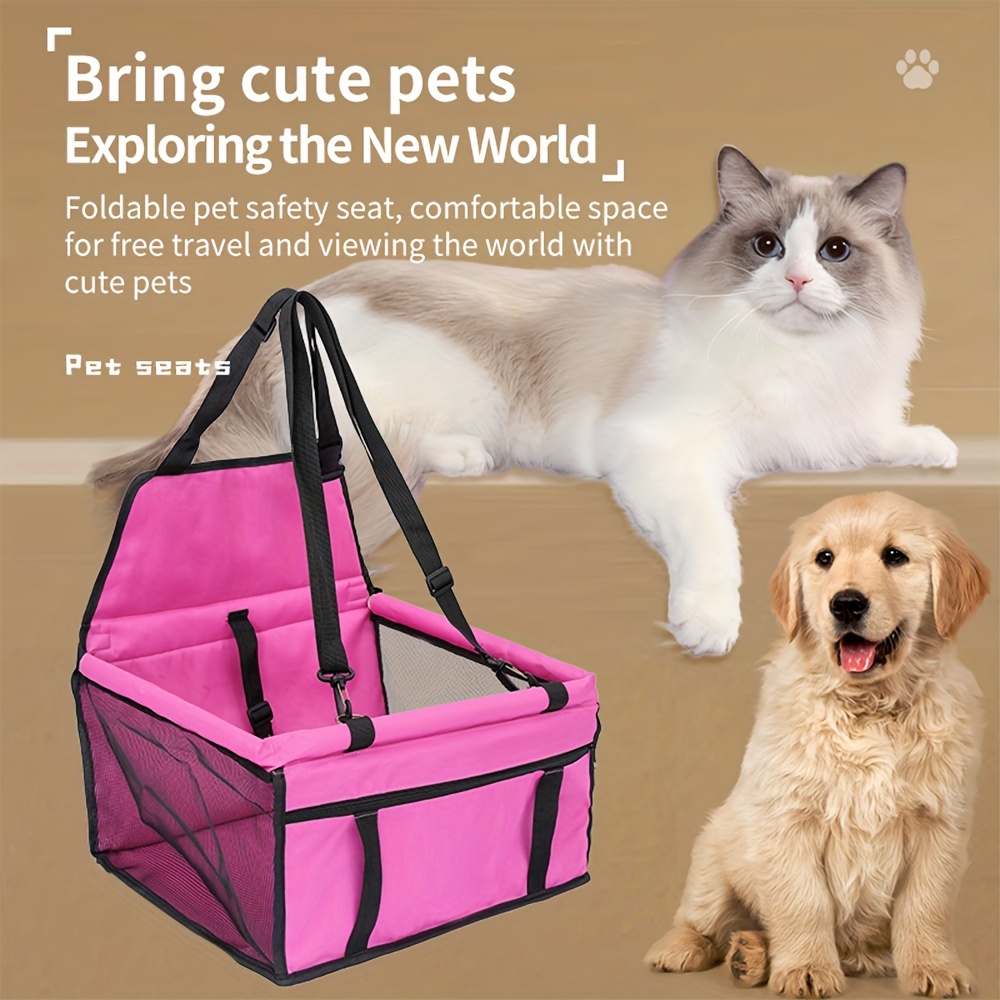 

Chic & Pet Car Seat For Small Dogs, Cats & Puppies - Polyester Travel Bag With Safety Harness