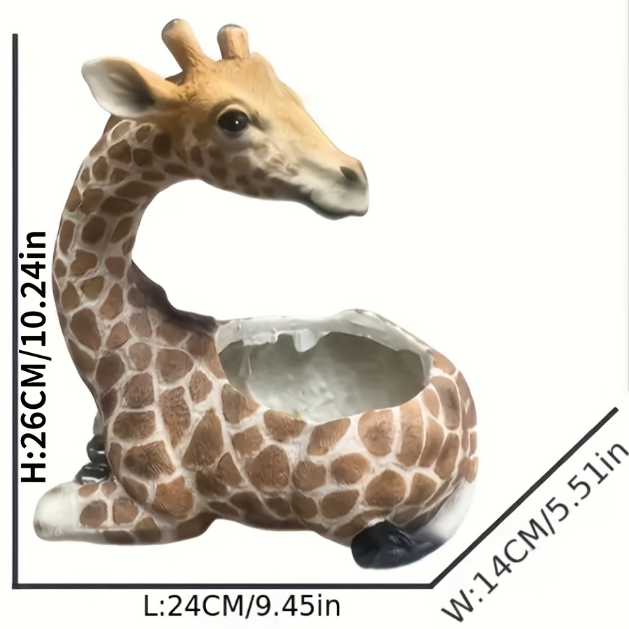 Amoy-Art Giraffe Geschenken Planter Dier Decor Standbeeld Modern Sculptuur Beeldje Succulent Cacuts Pot Middelpunt Ornament Polyresin Kunst Ambachten