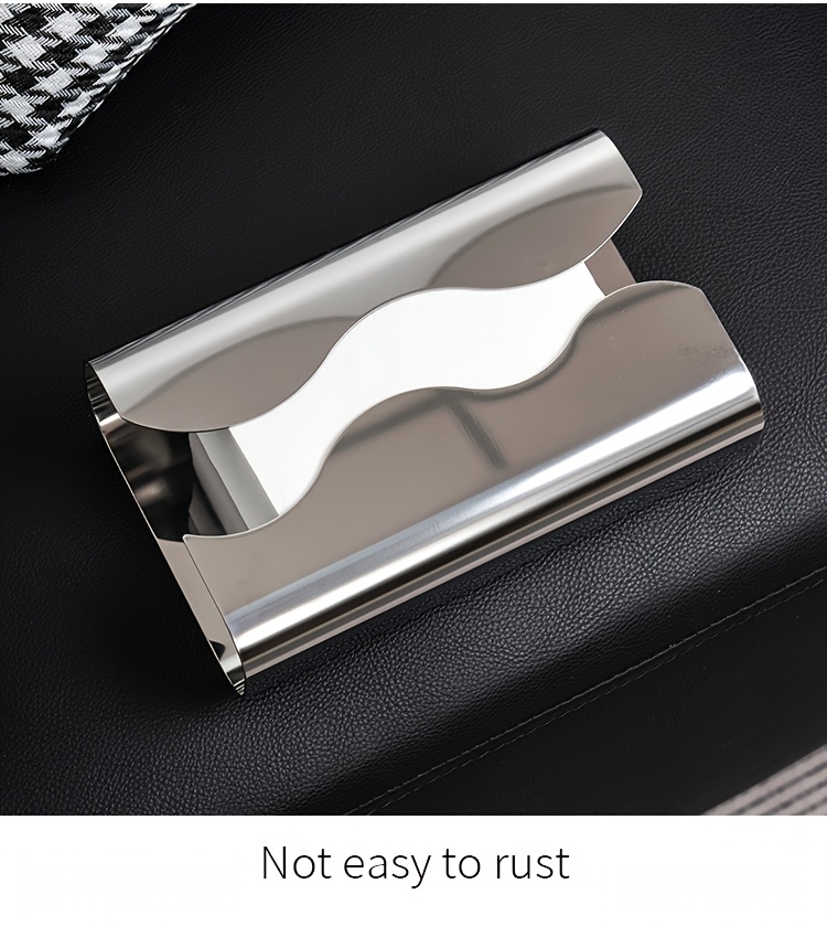 1pc 2pcsstainless steel tissue box napkin box face towel box polished     ideal for bathroom lounge living room   office use stylish design elegant metal texture   rectangular facial tissue holder Product details 5