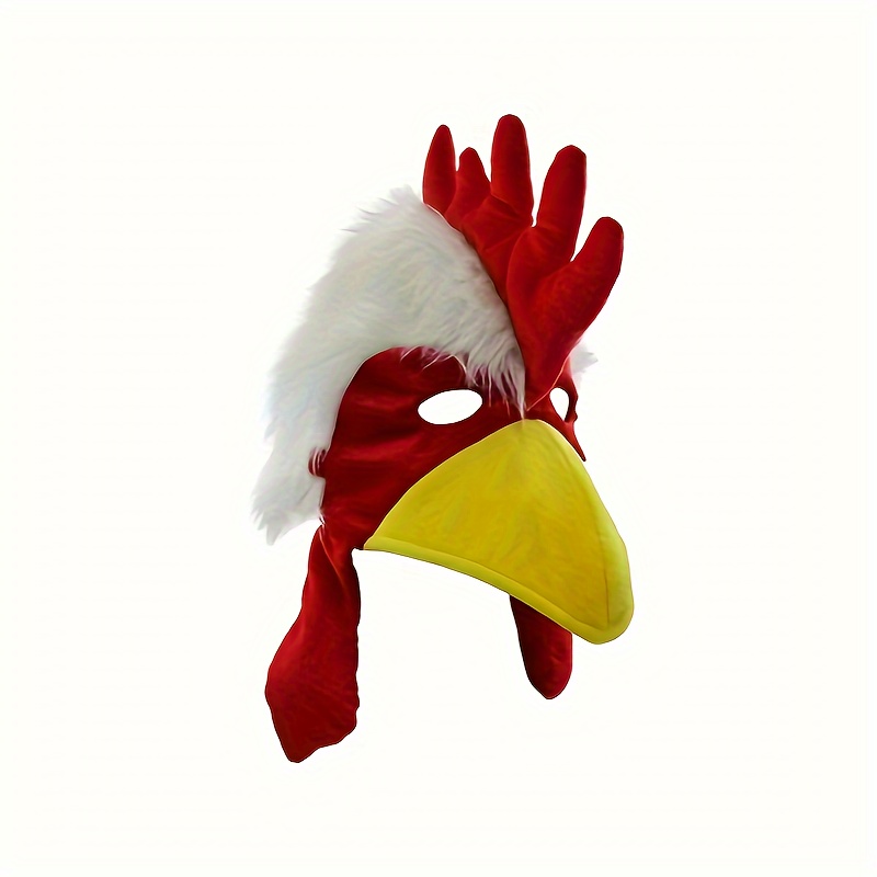 

Funny Animal Rooster Headgear - Cute Mask For Adults, Farm Themed Cosplay, Humorous Costume Accessory For Parties & Halloween