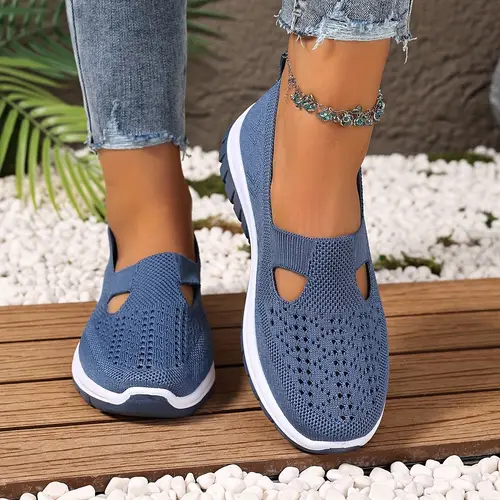 womens slip on casual sneakers breathable fabric upper lining lightweight summer with cushioned insole round toe design perfect travel gift for vacation leisure vacation footwear simple slipon style