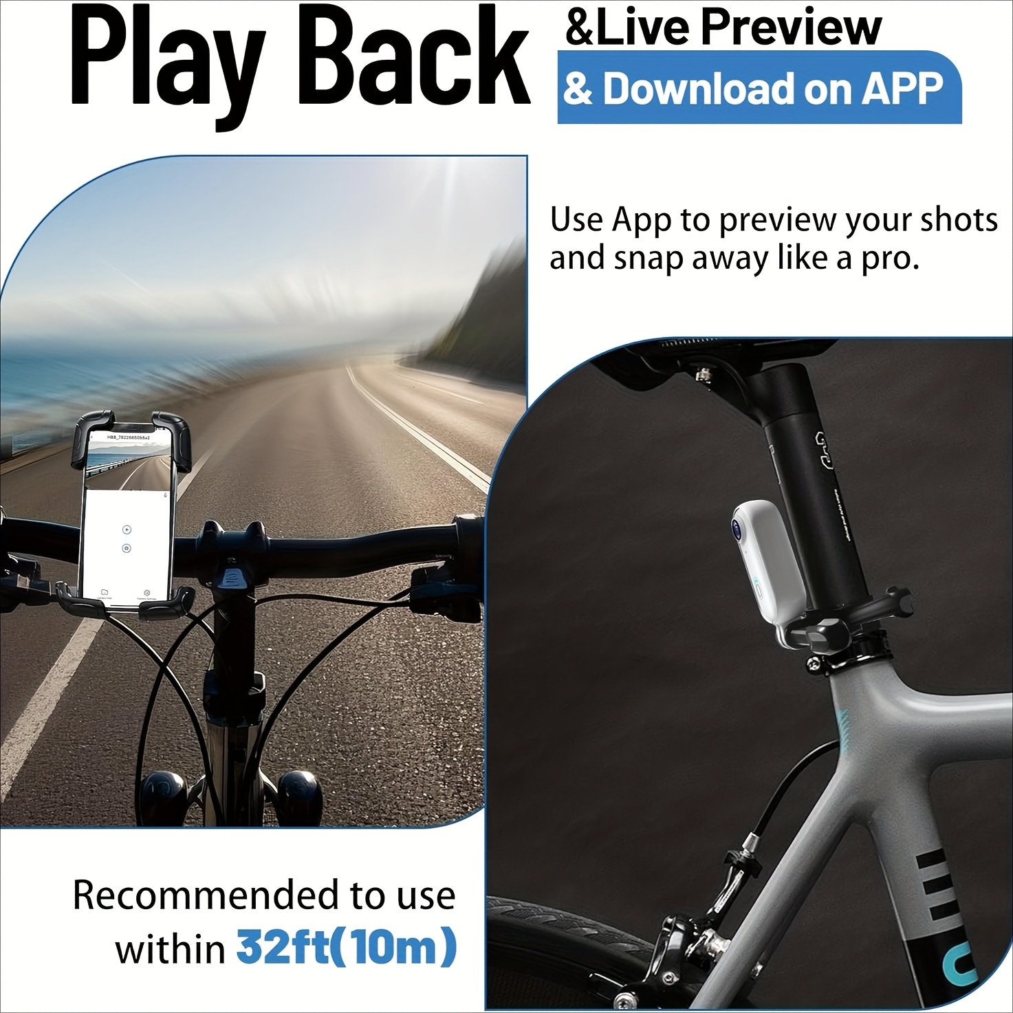 1080P UHD Mini WIFI Action Camera 32&128GB Thumb POV Portable Body Cam Wearable Video Recorder with Magnetic Lanyard, Helmet Mount, Pocket Sport DV for Bike Cycling, Motorcycle, Pet, Vlogging(White, Black)
