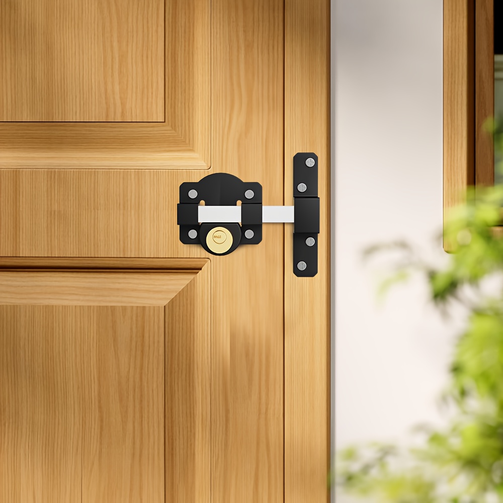 heavy duty double sided deadbolt lock for   gates 50 70mm long throw anti theft security lock with   stainless steel housing fit for wood   sheds outdoor gate lock gate locks for outside gate garden gate lock black