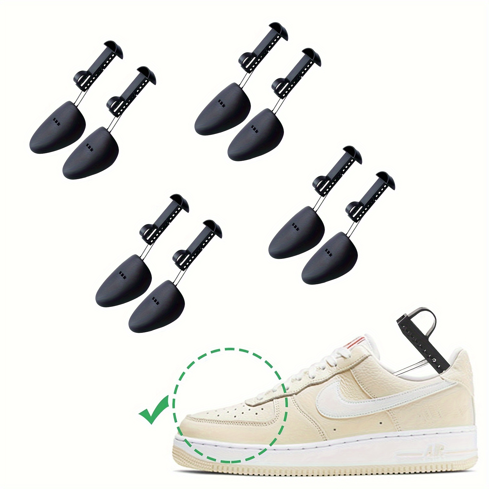 

4pairs Plastic Shoe Stretchers For Men And Women, Shoe Widener Stretcher For Shape Maintenance & Creases Prevention, Suitable For Sneakers And Leather Shoes