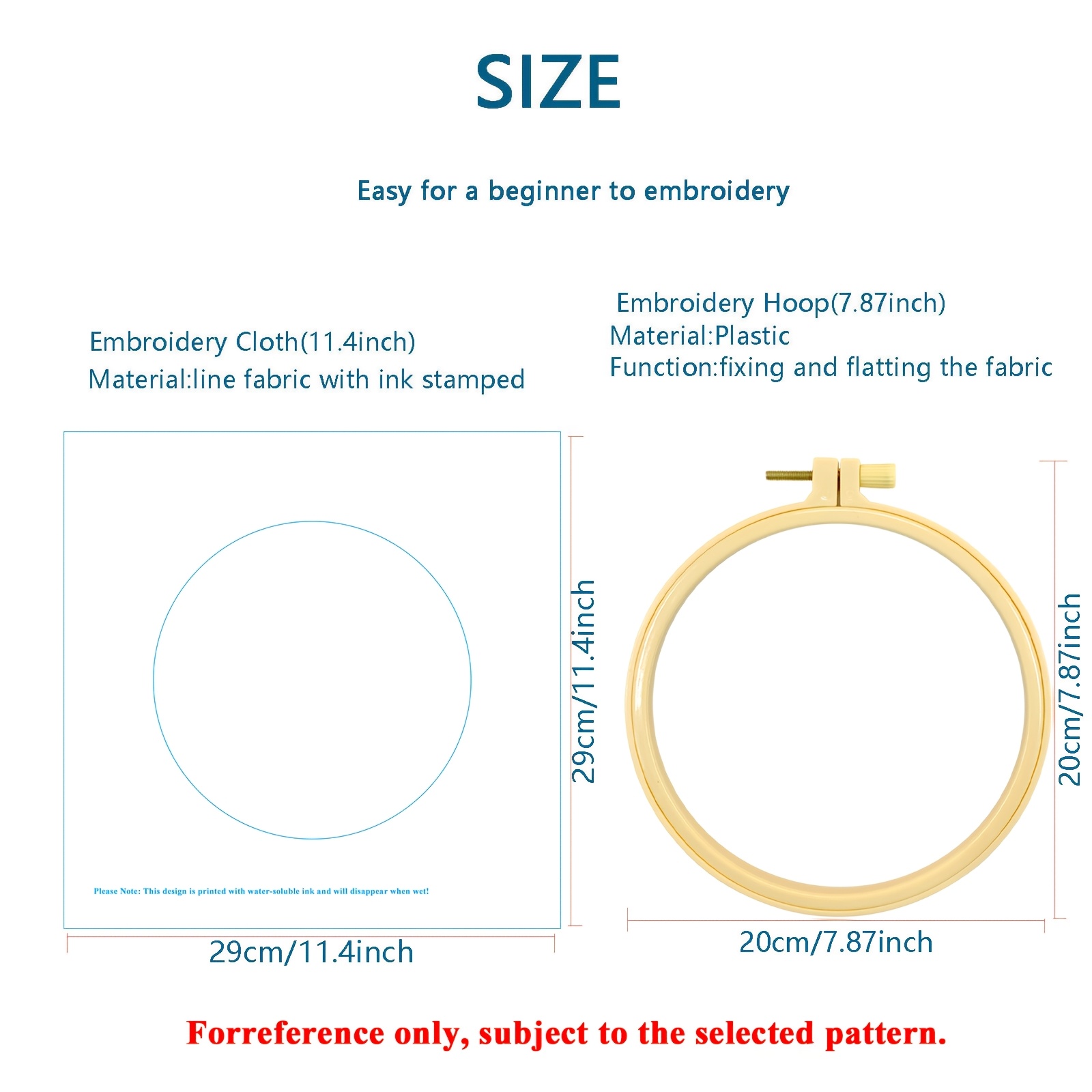 Printed Embroidery Kit with Aurora Dance Pattern for Beginners