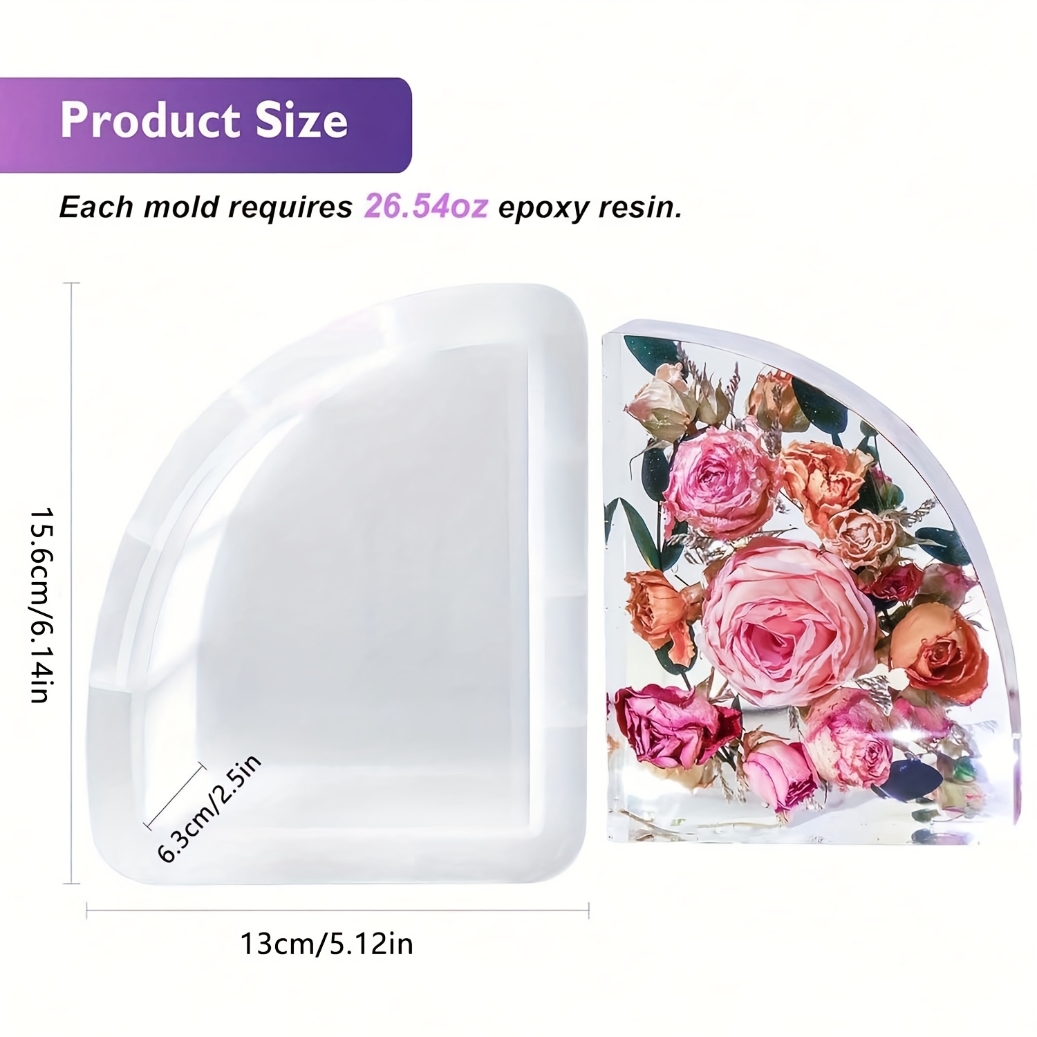 1pc-book Stopper Resin Mold, 1 Pair Diy Book Organizer Resin Mold Silicone Large, Epoxy Resin Mold For Books, Desktop Organizer, Office Home Decor, Gifts