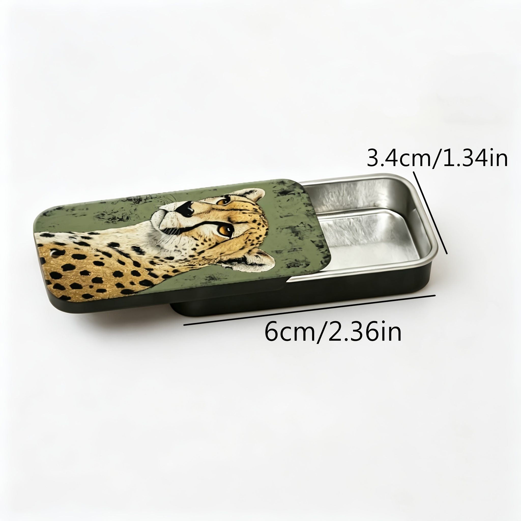 TEMU A Golden Portrait Metal Matchbox, Easy-to-carry Retro Design, Multi-functional Decorative Storage Box, Suitable For Daily Use, Matches Not