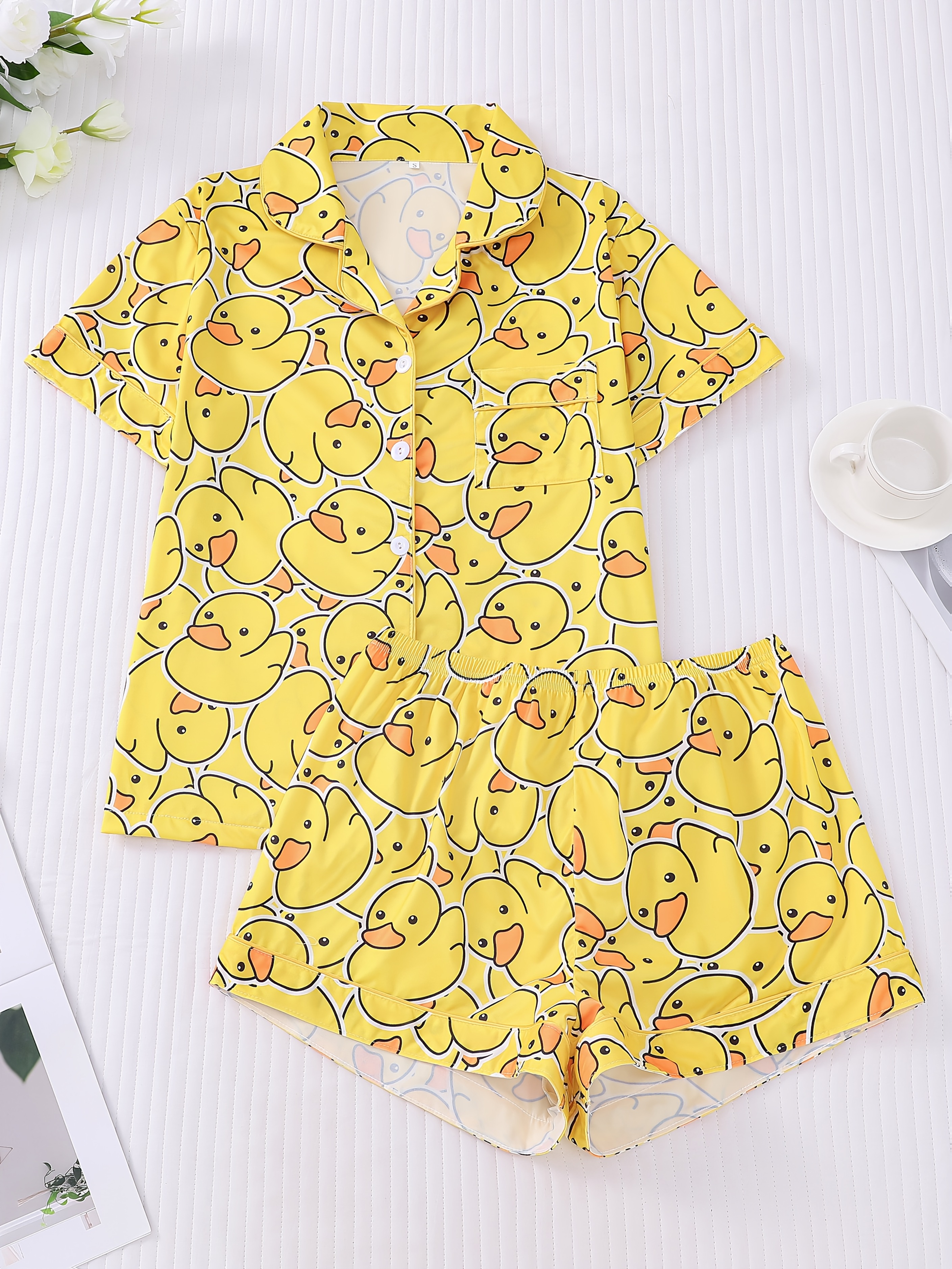 ★SPAO★ Maltese Oguogu Maltese Short Sleeve Pajamas YELLOW SPAO x Maltese Short Sleeve Pajamas YELLOW – SeoulSeoul
