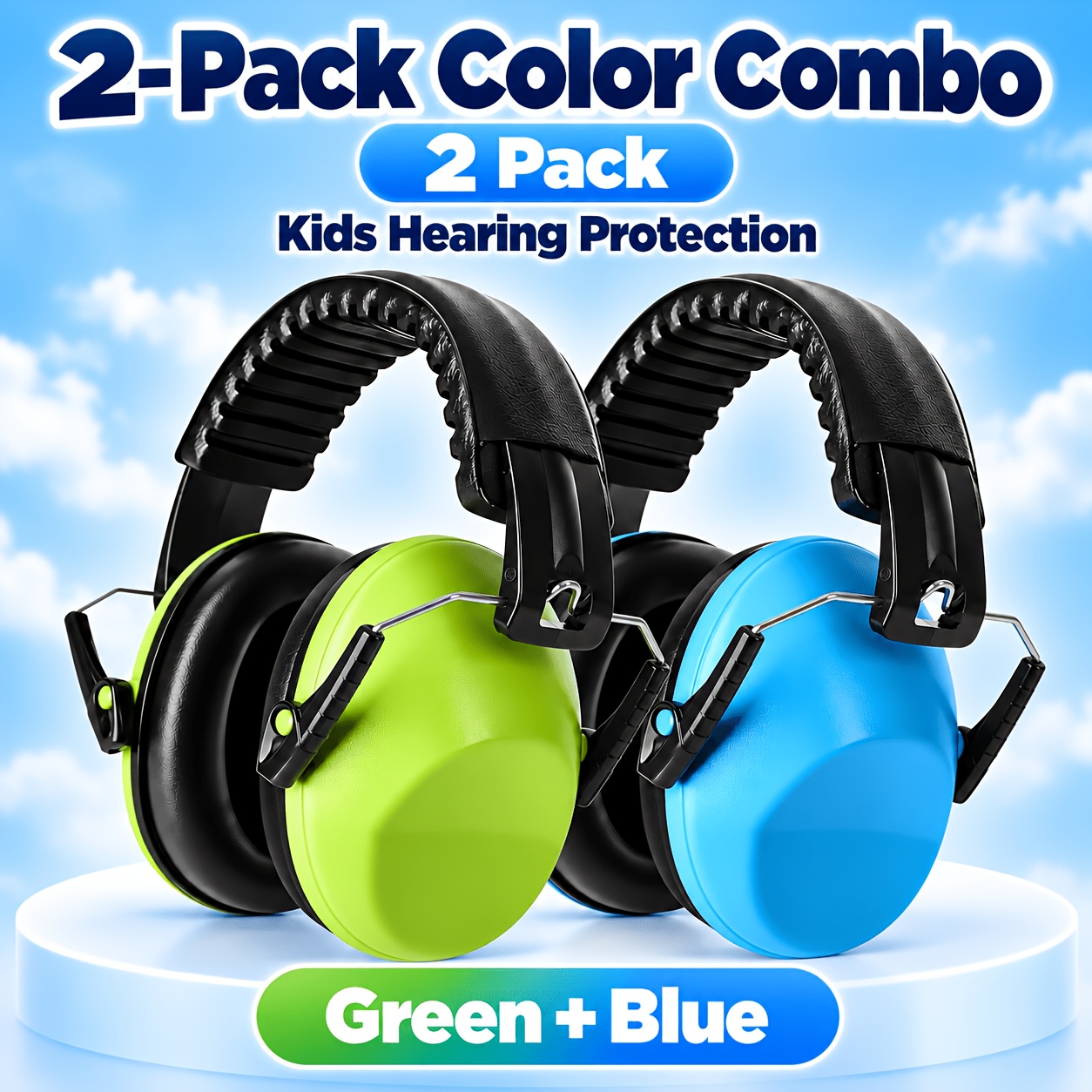 TEMU 2-pack Noise Canceling Headphones For Children, Kids Ear Protection Earmuffs For Autism, Children, Kids Noise Canceling Headphones Soundproof