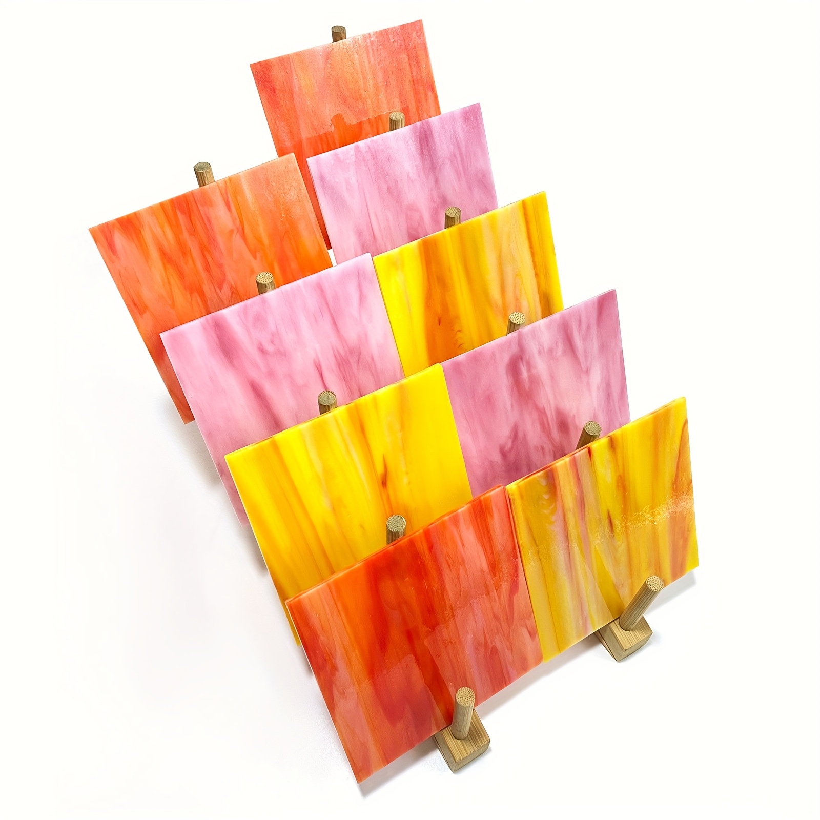 9 stück 10x10cm bunte glasstücke transparentes - Temu Austria, image size:1600x1600