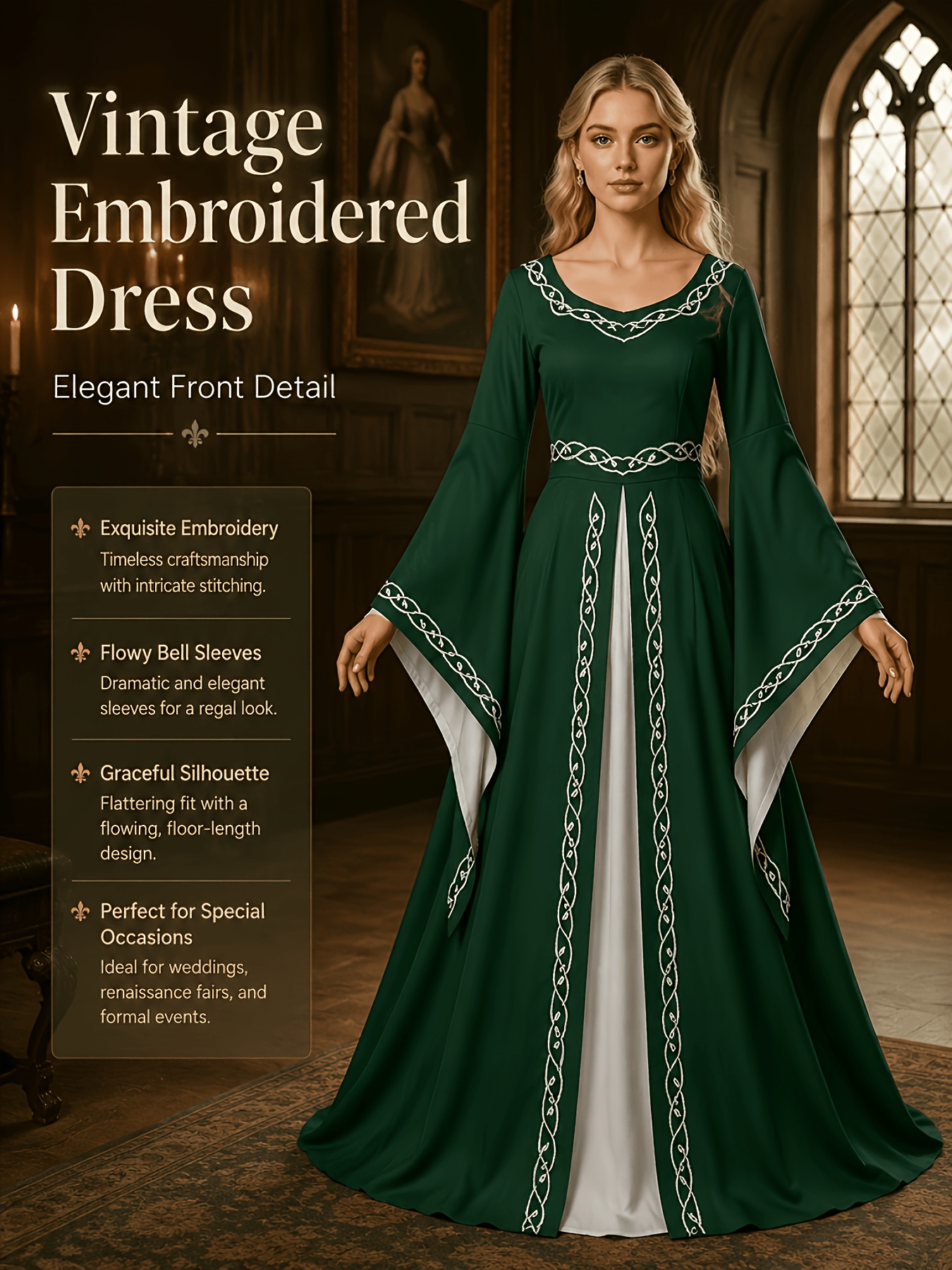 adult queen renaissance fair dress temu womens medieval european long flared Size:Adult | 46.5|S Faire fairy costume collections:blue-dresses Elia Blue Print Midi