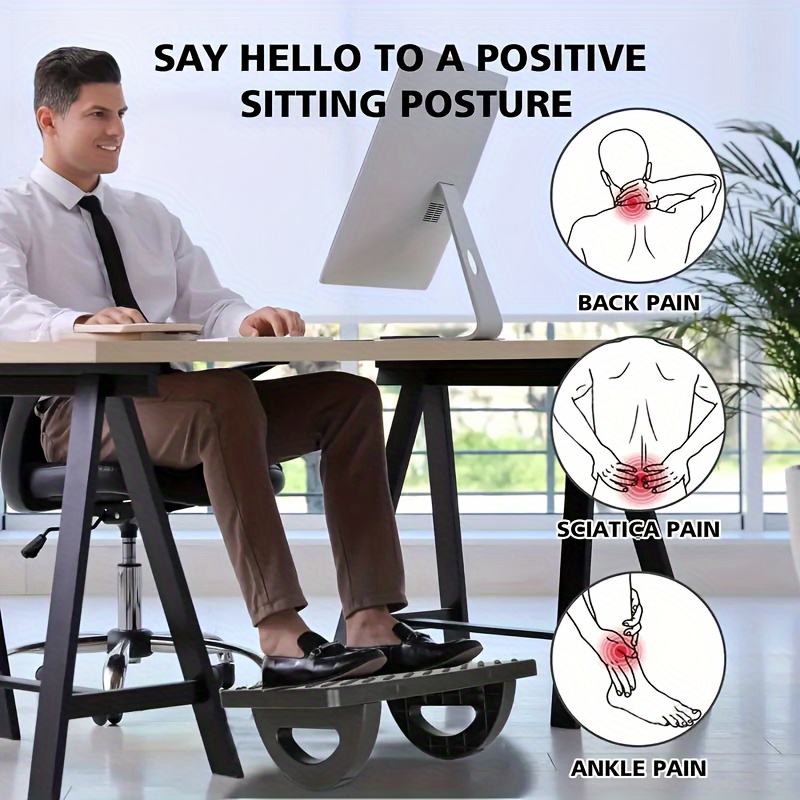 Repose-Pieds Ergonomique Unilux Nymphea - Hauteur Réglable 12-17cm - Antidérapant - Gris - Pour Bureau