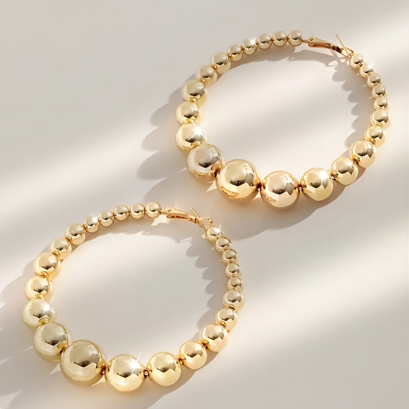 TEMU A Set Of 2 Layered Pearl Earrings - Featuring Large , Suitable For Everyday Wear And Parties, For Formal And Casual Occasions - Elegant Drop