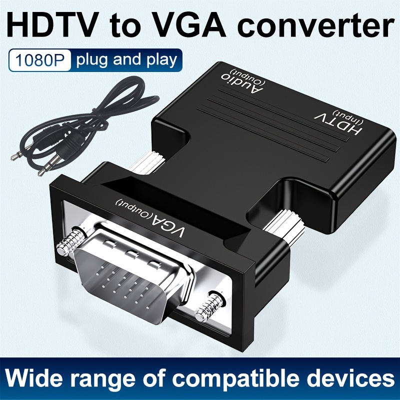 

To Vga Adapter - 3.5mm For Laptops, Pcs, Monitors, Projectors, Hdtvs, , ,