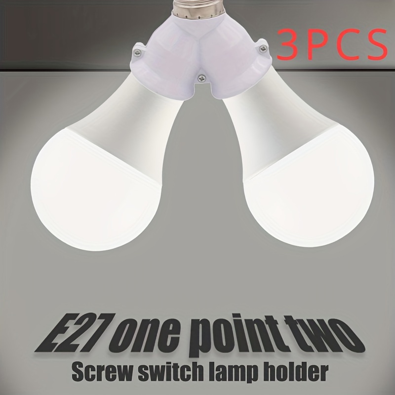 

E27 Led Base Screw Light Lamp Bulb Socket - 2/3pcs Dual E27 Lamp Holder Converter For Bulb Lighting - Industrial Electrical Component