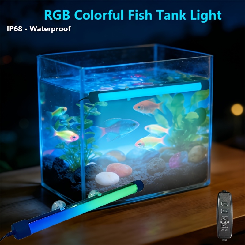 TEMU Rgb Aquarium Light Uses Usb Power Supply, Fish Tank Light, Aquarium Led Light, Function Diversity, Suitable For Fish Growth, A Of Light , Very