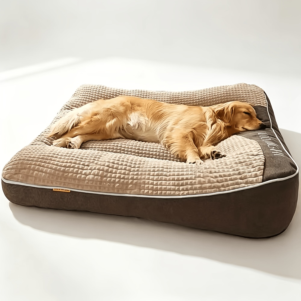 TEMU 4 Sizes Giant Luxurious Dog Bed, Dog Kennel, Dog Sofa And Cushions, Detachable And Washable, Calming Pad, Orthopedic Dog Pad, Breathable Fabric