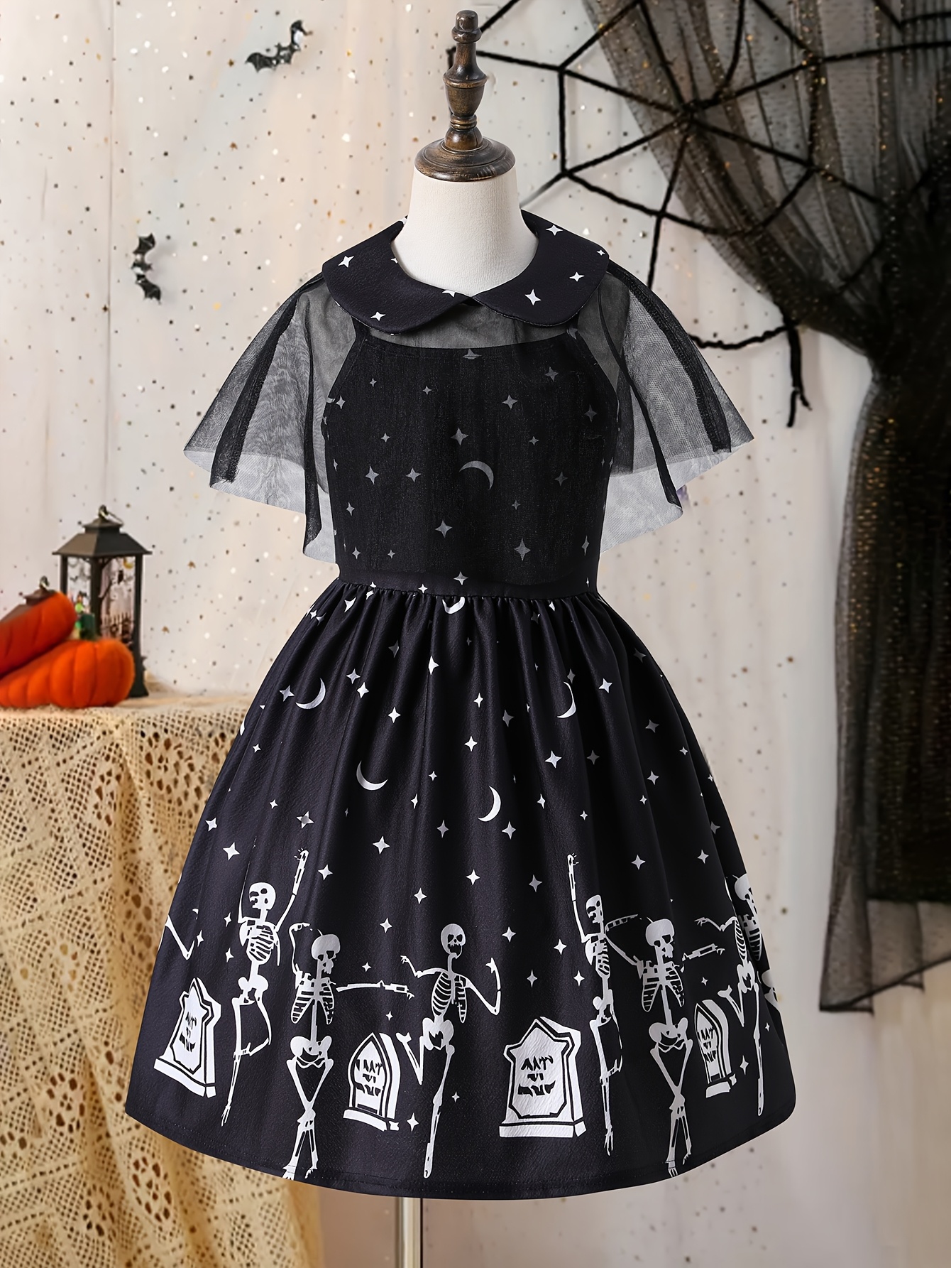 princess polly baby blue dress Women Vampire Costume Black Dress Outfit for Adult Carnival Halloween  Cosplay Costume main image 1