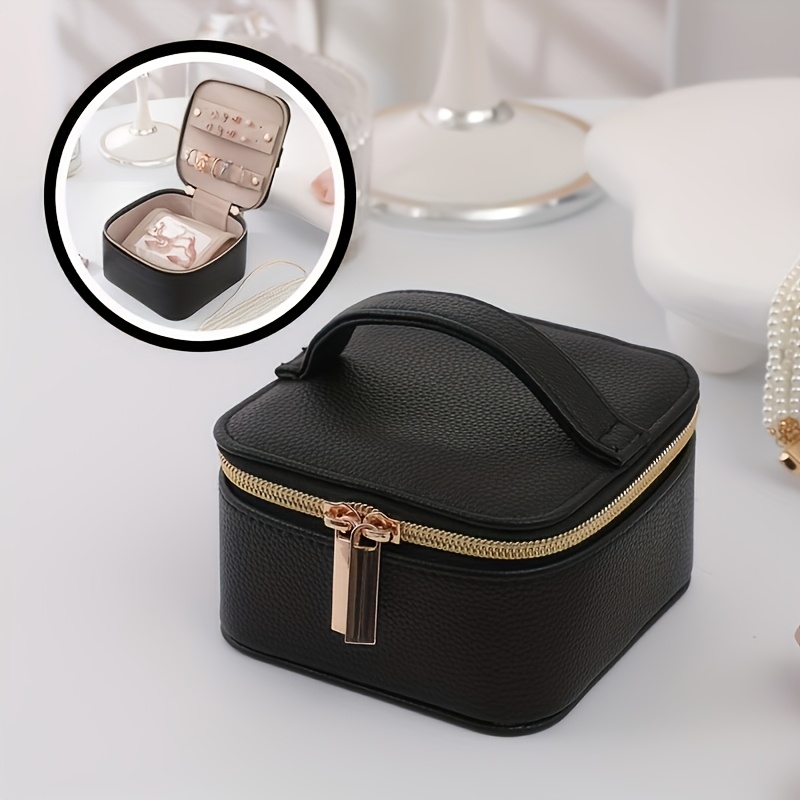 Customizable Solid-color Handheld Jewelry Storage Case