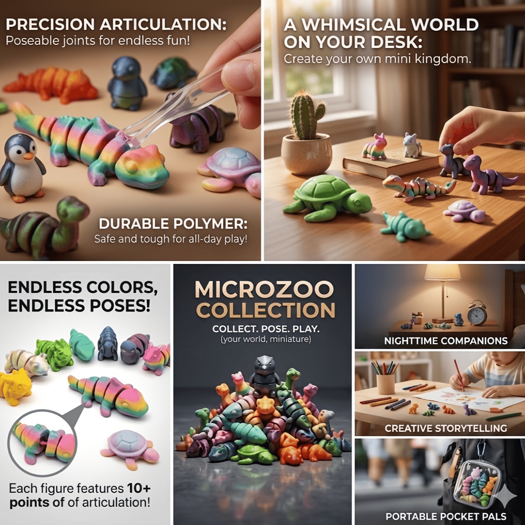 52pcs Random Colors Animal Kingdom Toy Figure Playsets