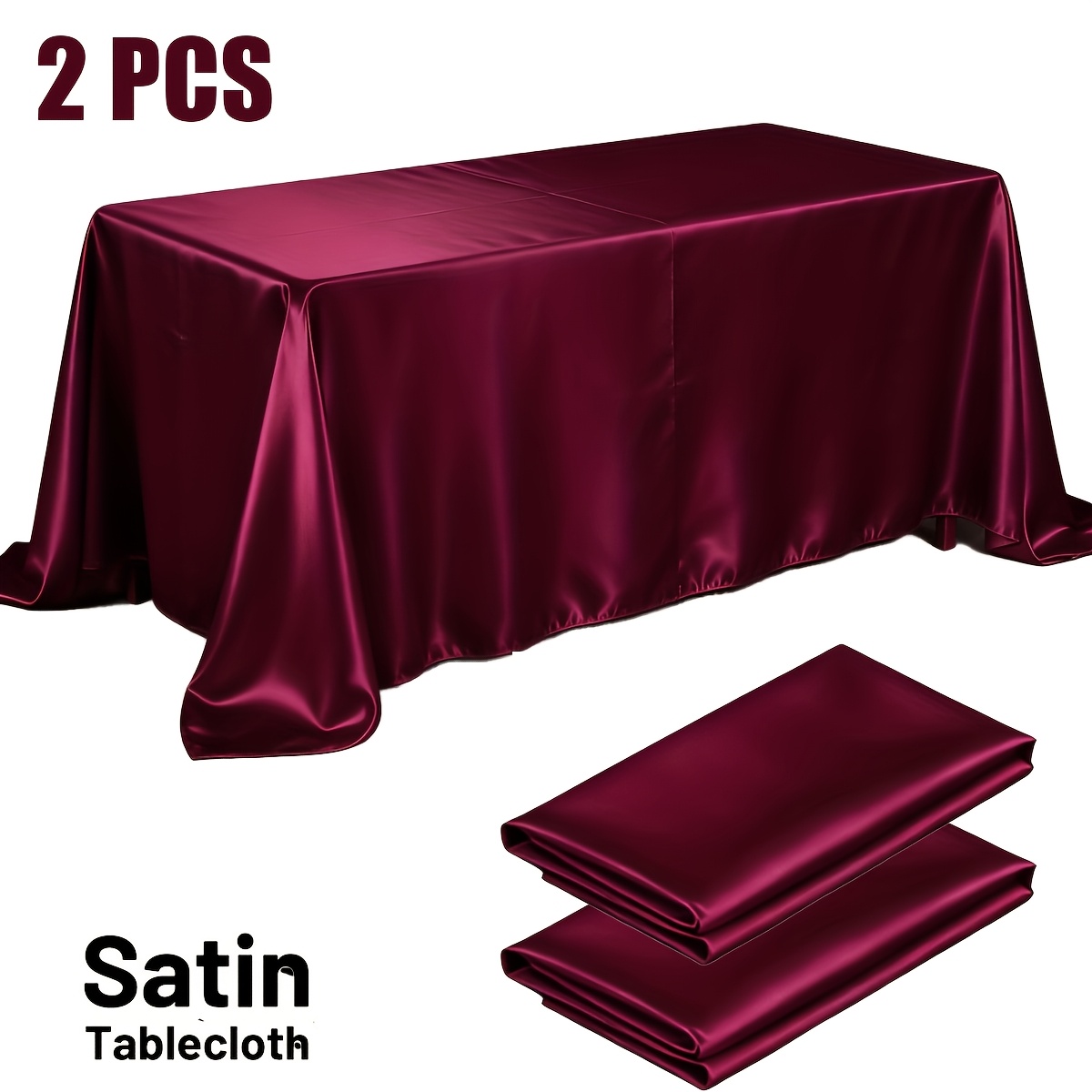 2er set tischdecken satin 220 x 140 cm rechteckige