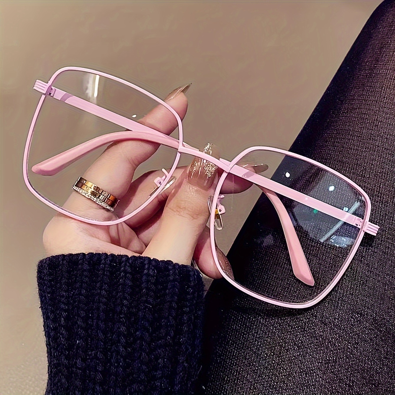 

Square Frame Clear Lens Glasses Retro Fashion Decorative Glasses Computer Spectacles For Women Men