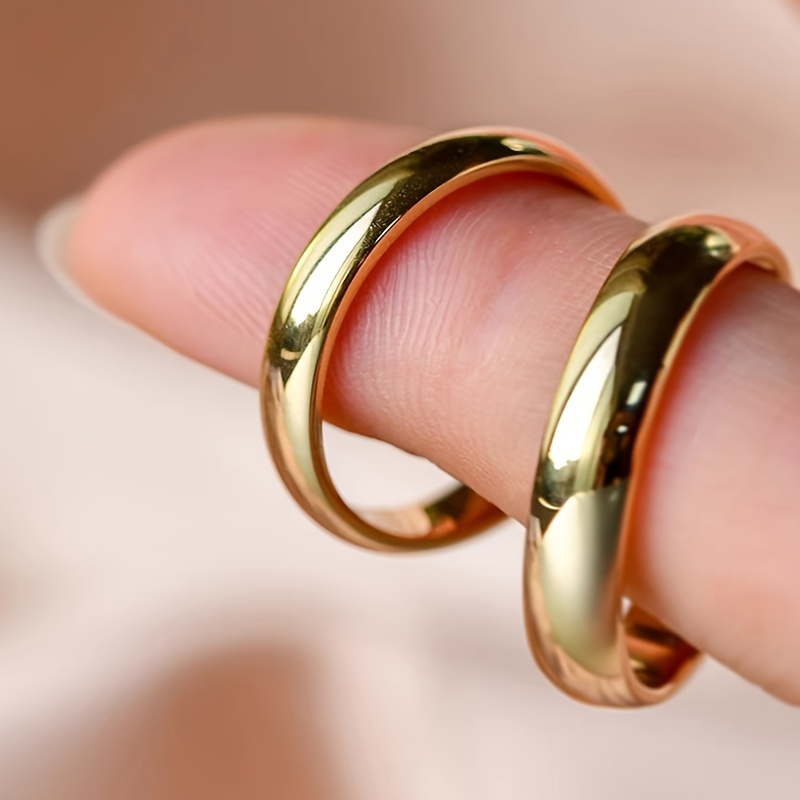 18K Plated Tungsten Steel Engagement Wedding Ring