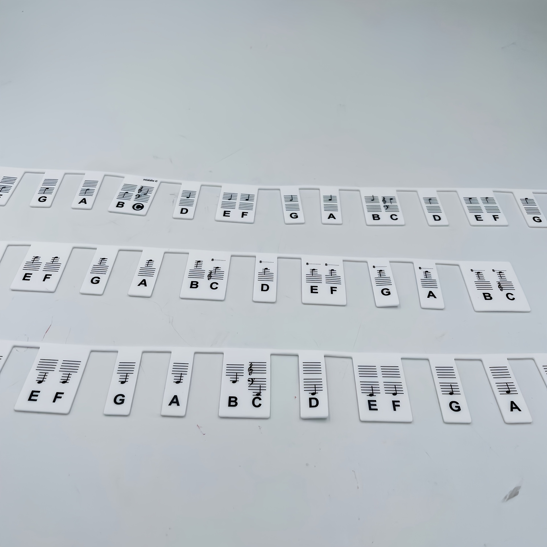 Easy-Learn Piano Notes for Beginners - 88 Key Full Range, Removable & Reusable Keyboard Guide with Colorful Labels (White/Black), No Stickers Needed, Perfect for Practicing Major & Minor Scales, Piano Accessories