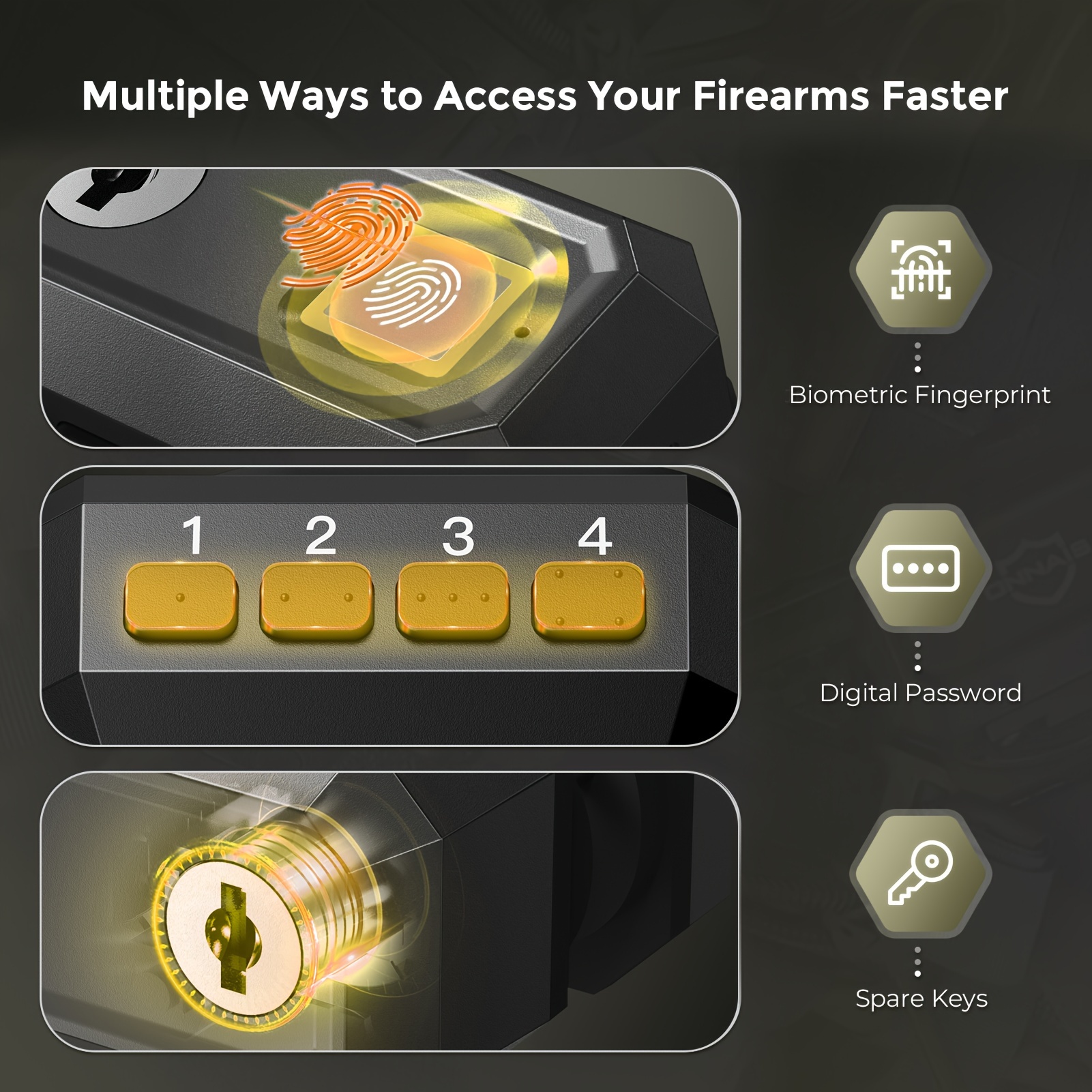 Fingerprint Trigger Lock Biometric Trigger Lock Gun Trigger Temu