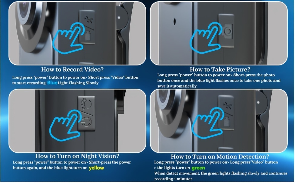 body camera 1080p 64gb body camera with   clip wearable camera with motion detection and night vision suitable for proof of work delivery outdoor travel personal use Product details 5