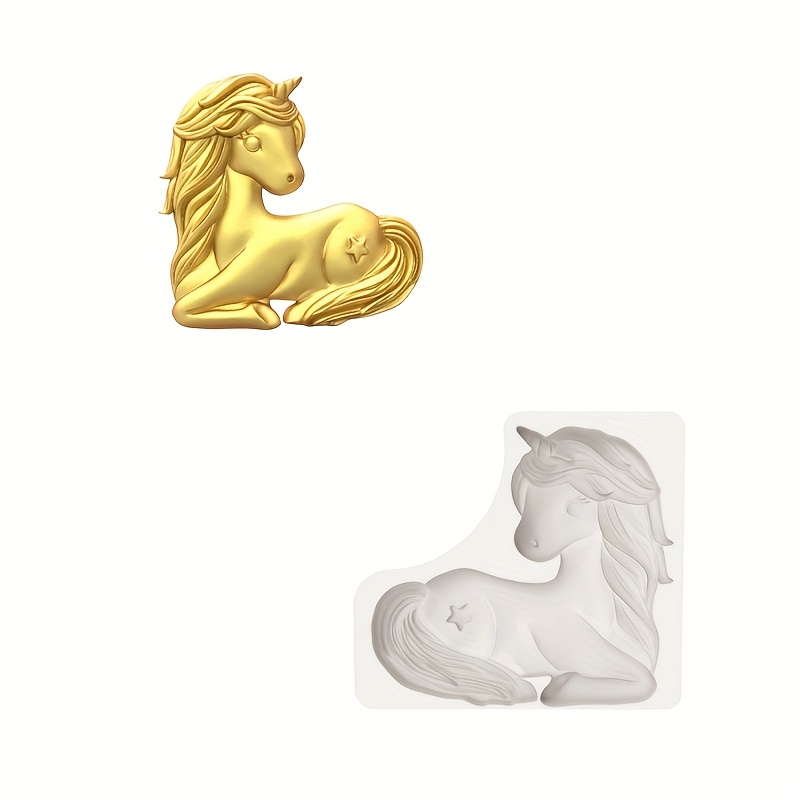 3d Lying Unicorn Silicone Mold - Fondant Chocolate Decorating Tool For Baking Cake And Chocolate Making