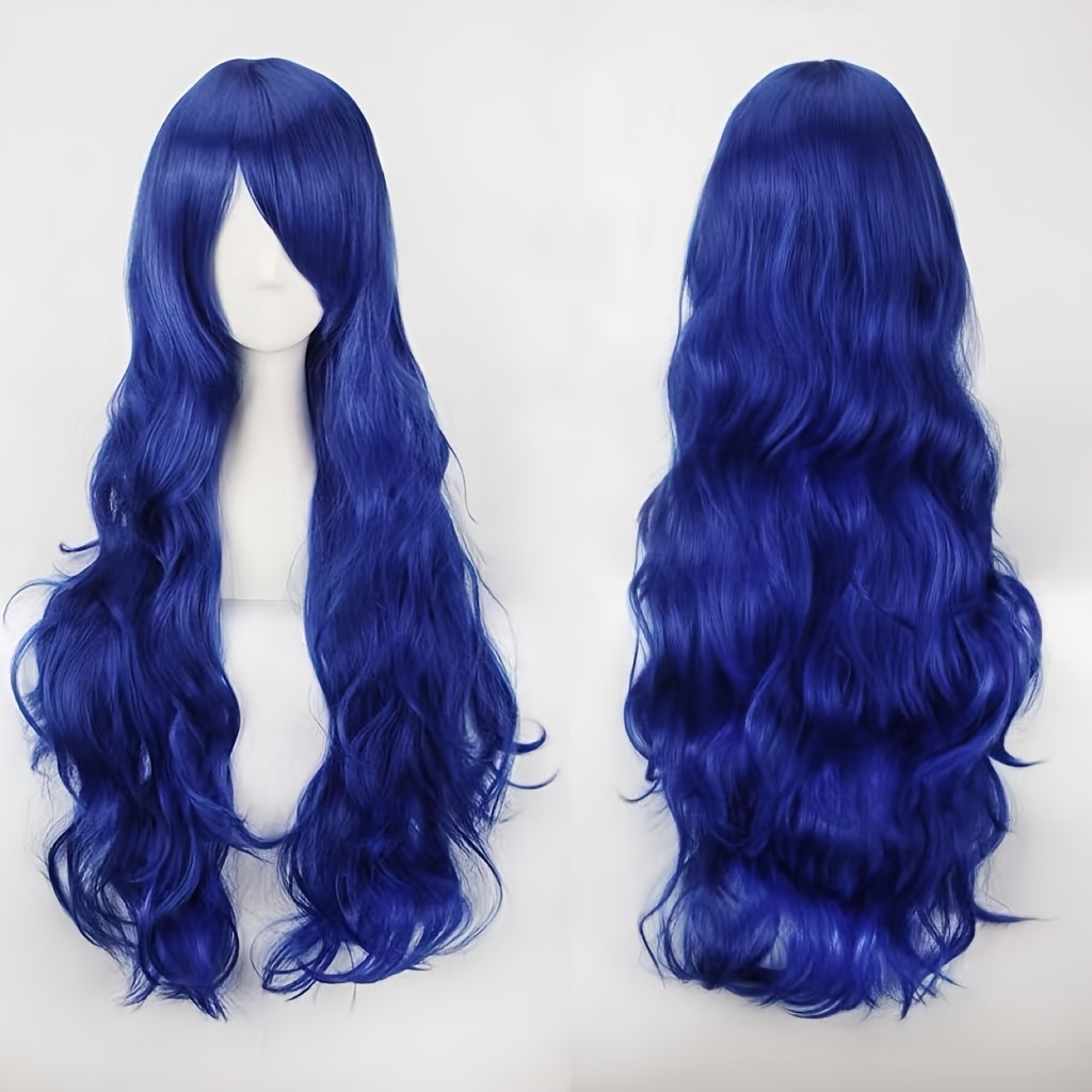 TEMU Universal Wig, Options, 80cm Long Curly Hair, Heat-resistant Synthetic Fiber Material, High Density For Full And Fluffy Texture, Suitable For