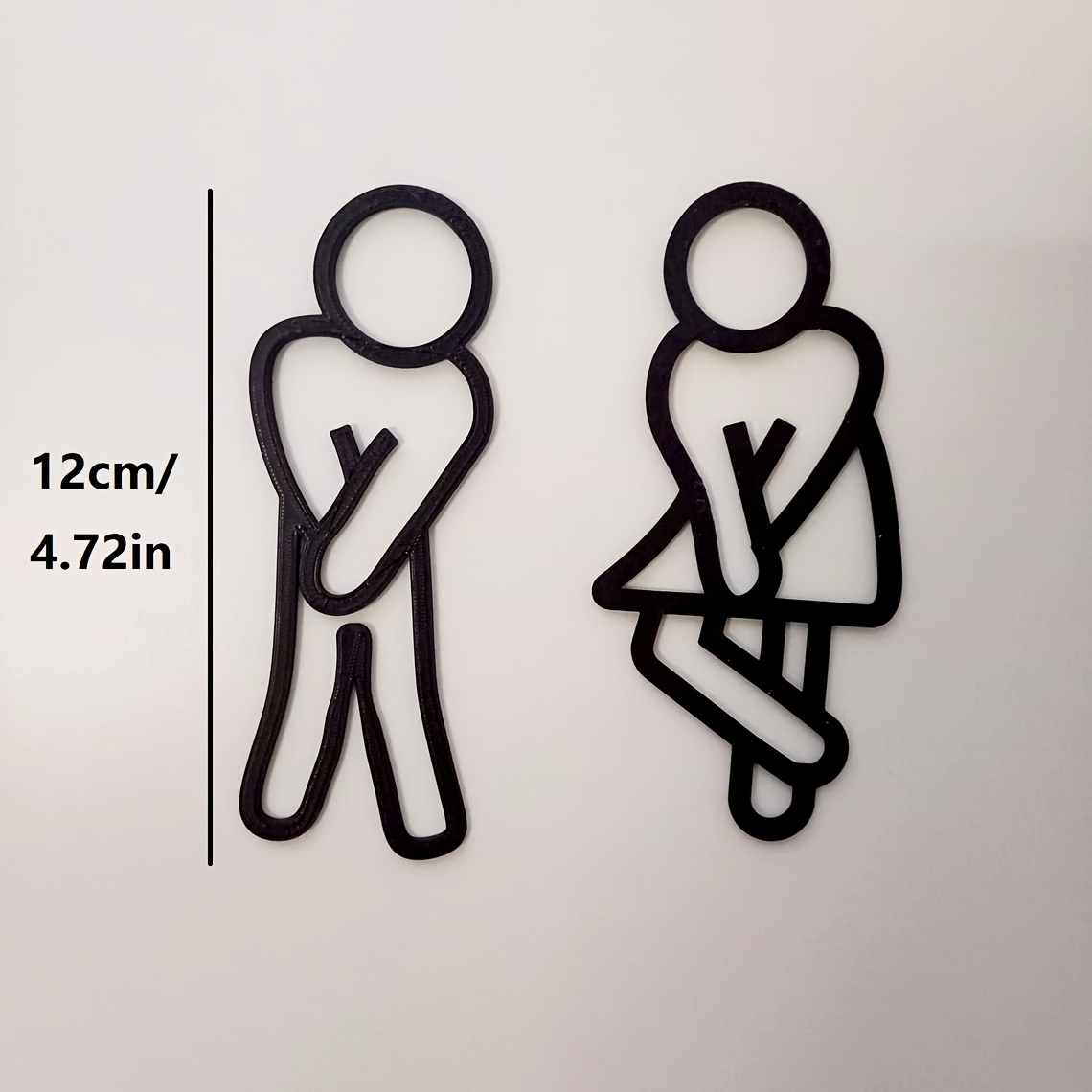 2pcs Interesting Bathroom Signs - For Men's And Women's Restrooms - Door Decorations For Men's And Women's Restrooms, Suitable For Places Such As Restaurants, Hotels, Cafes, Etc