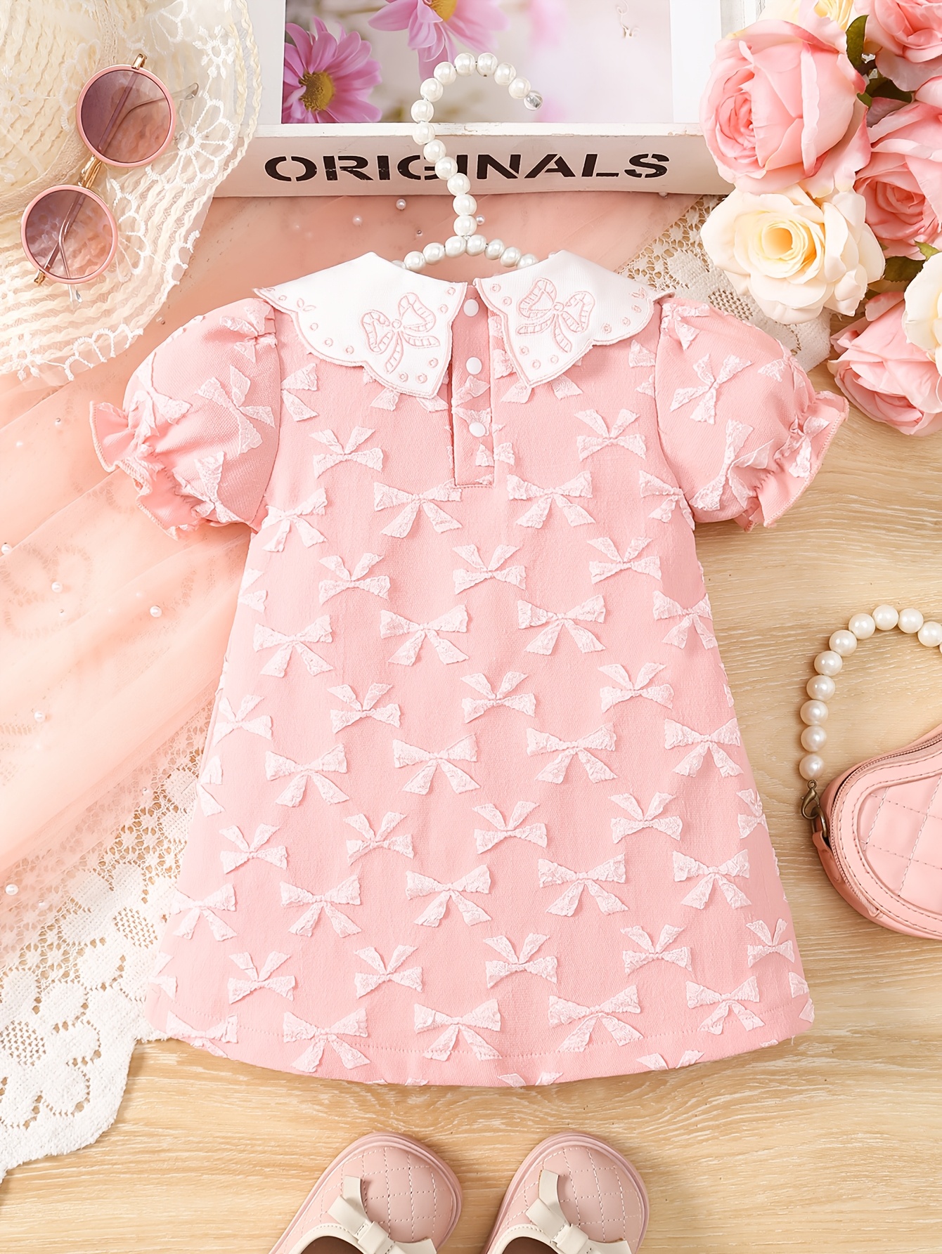 strapless open back dress Pink Striped Peter Pan Collar Dress – Lillie & Lilah