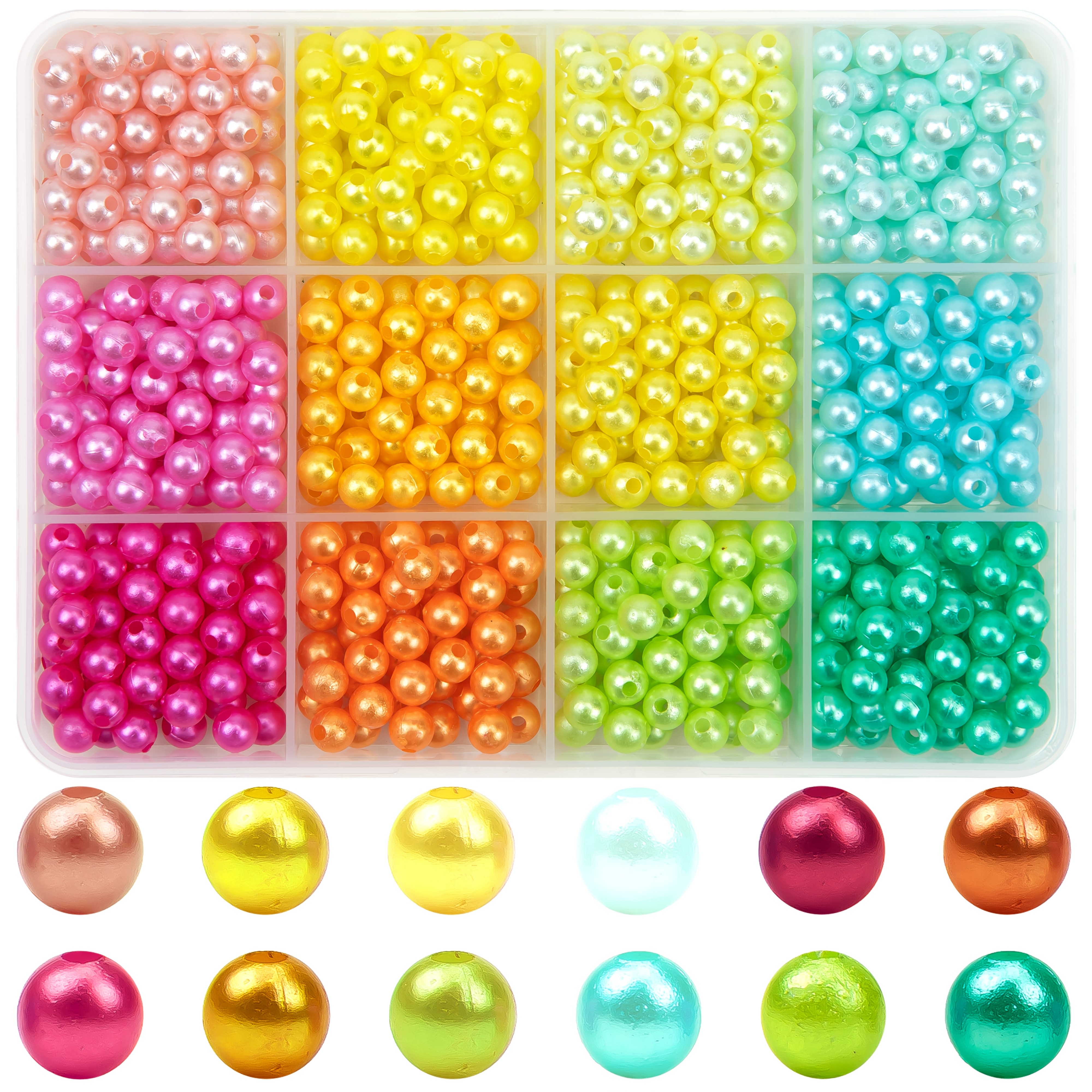 E-shop Ins-Style Pastellperlen, 12 Sanfte Farbtöne | DIY Schmuckperlen Bastelset
