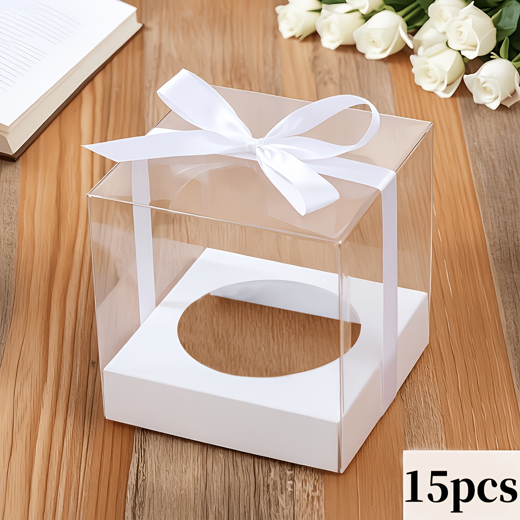TEMU Cadeau pour elle/lui 6/15pcs - Boîte cadeau pliable en plastique transparent, pour , anniversaires, fêtes d'année et autres emballages cadeaux,