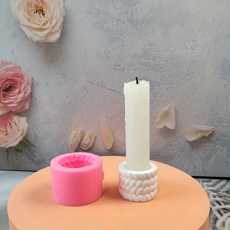 

Diy Candle Stick Silicone Mold, Concrete Candle Holder Gypsum Mold, Candle Jar Silicone Mould Mold Diy