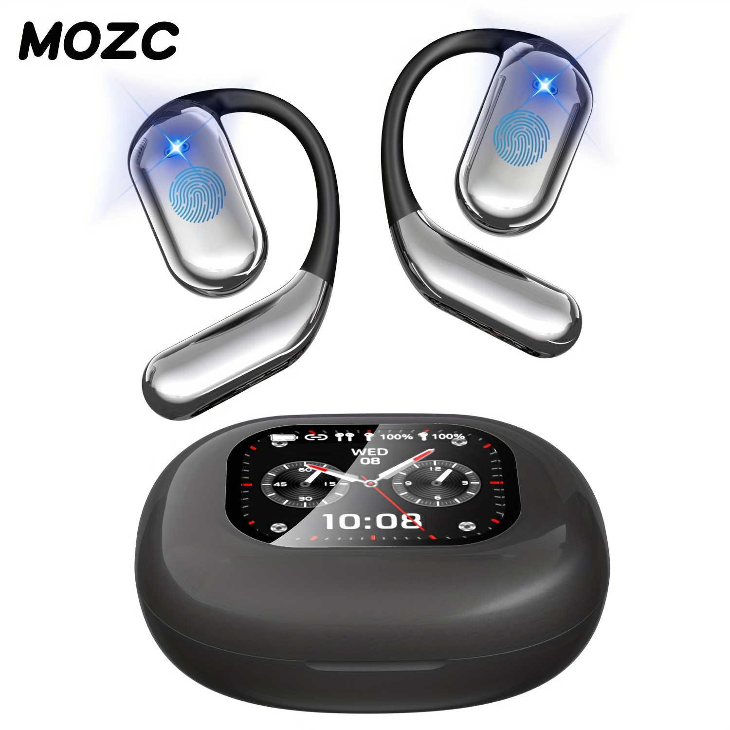 

Mozc Wireless Lcd Display - , Ips For Calls & , - For & , Wireless Ear Bt 5.4