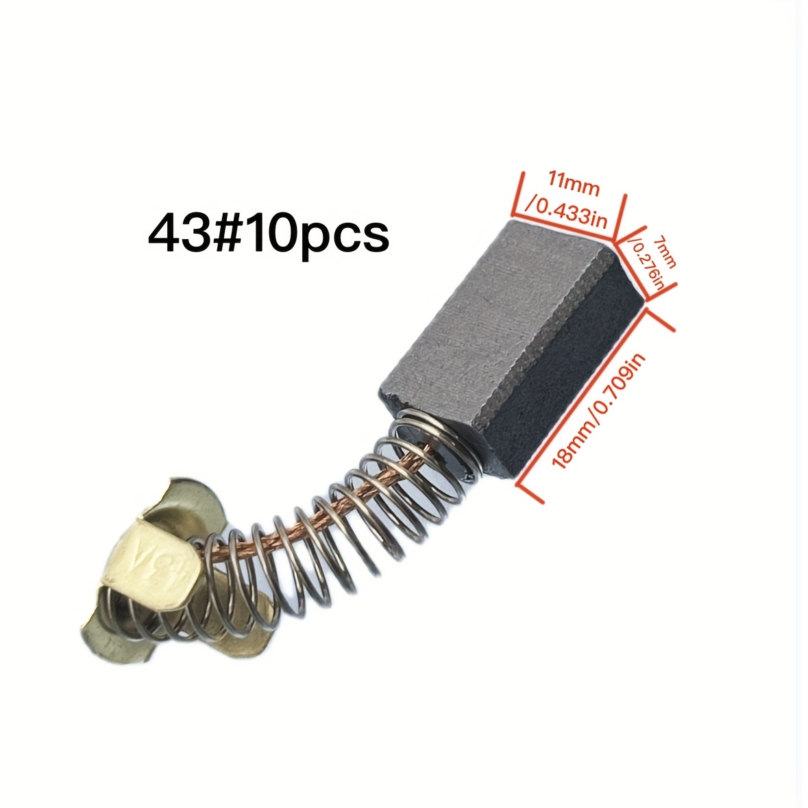 TEMU 10pcs Long Carbon Brushes, 7×11×18mm. Suitable For Various Power Tools Including Cutting Machines, Stone Cutters, And . Designed To Extend Motor