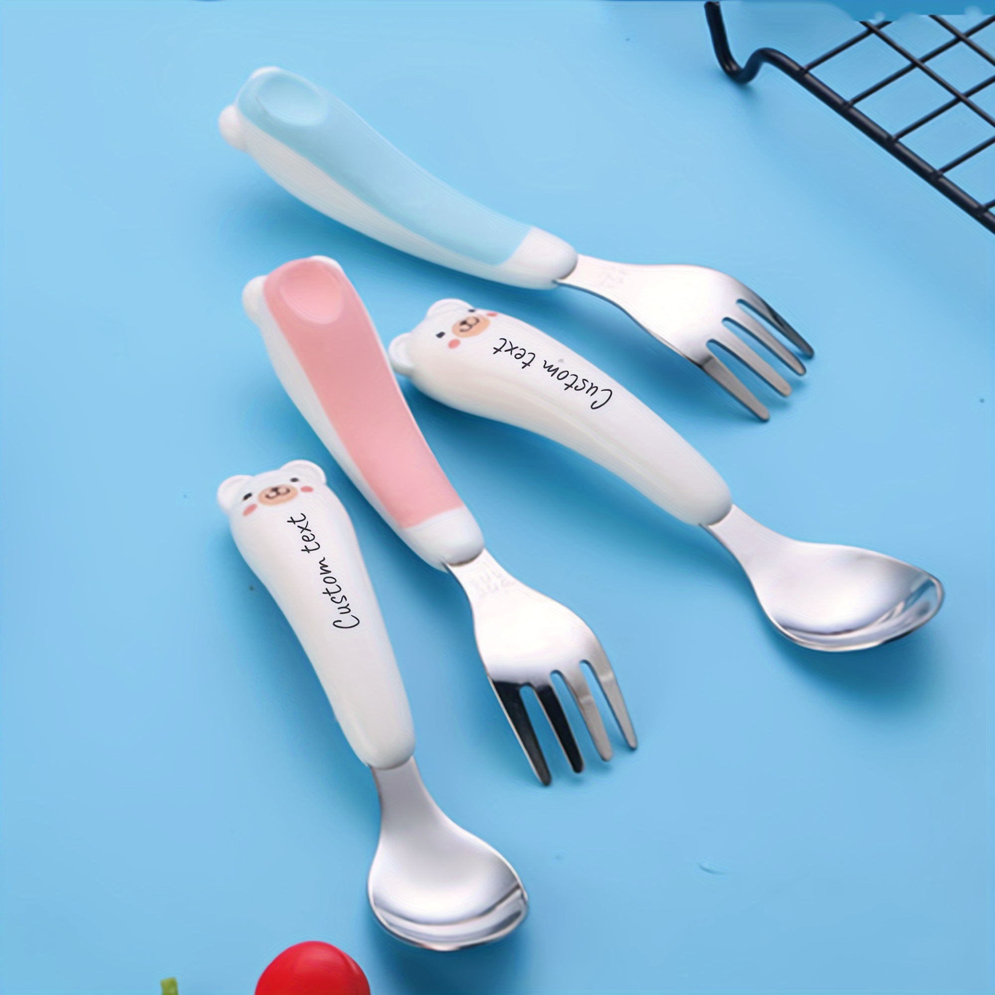 2pcs custom engraved stainless steel cutlery set personalized tableware for mom     ideal for christmas birthday   gifts Product details 0