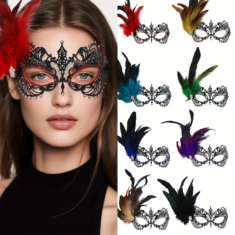 Schwarze Halbmaske – Venedig Maske Aus Kunststoff, Verstellbar, Für Karneval & Cosplay
