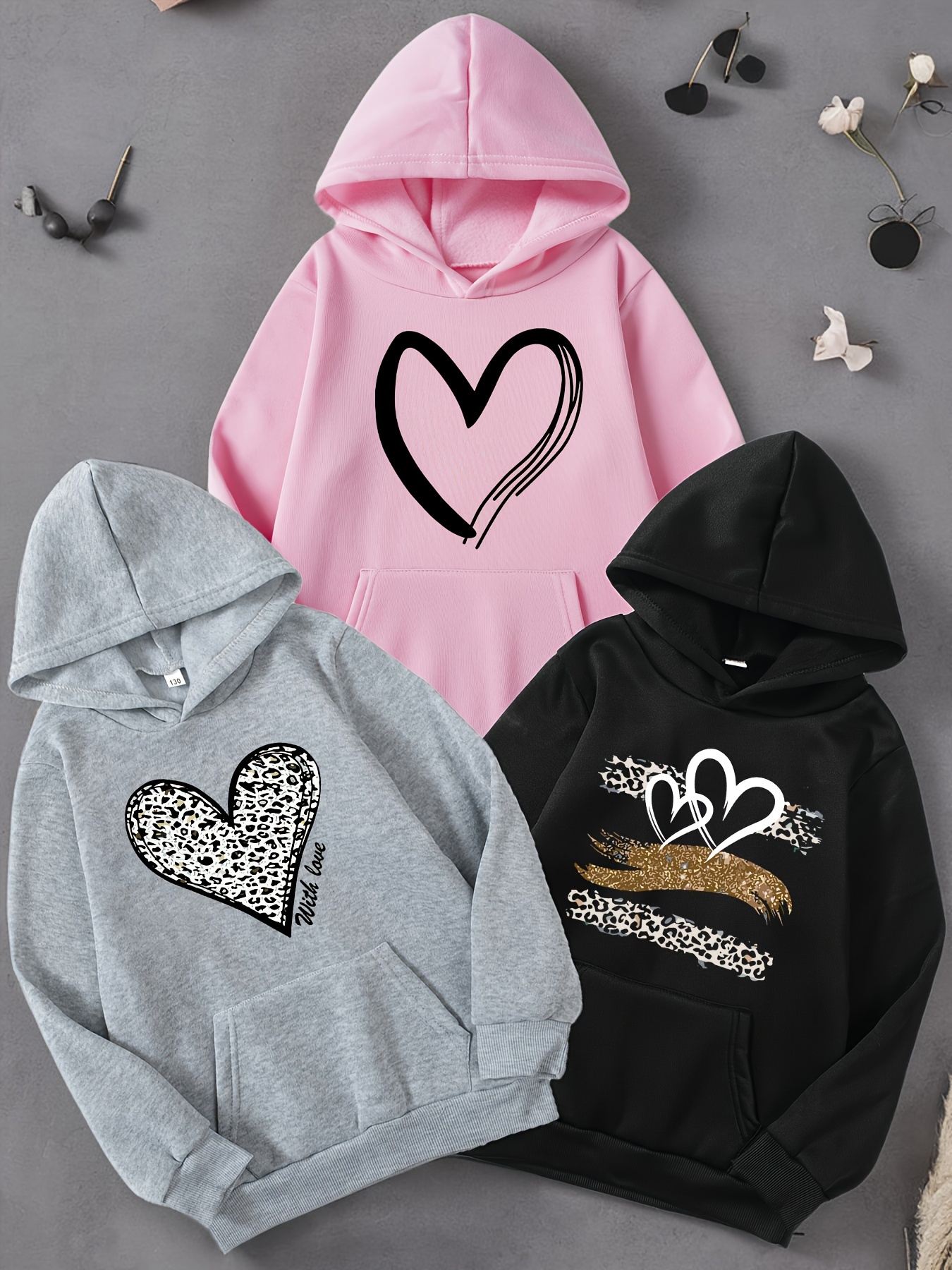 hooded sweatshirt girls heart sweatshirt