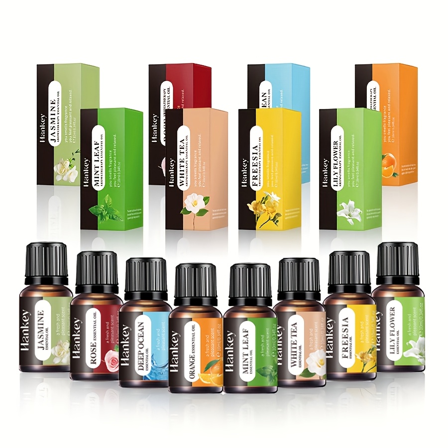 Set de 3 sticle de uleiuri esențiale pentru aromaterapie, fiecare sticlă conținând 10ML; difuzor; lumânare pentru aromaterapie; arzător pentru aromaterapie cu piatră difuzoare de parfum; umidificator; aromaterapie auto; reumplere ulei esențial pentru aromaterapie casnică