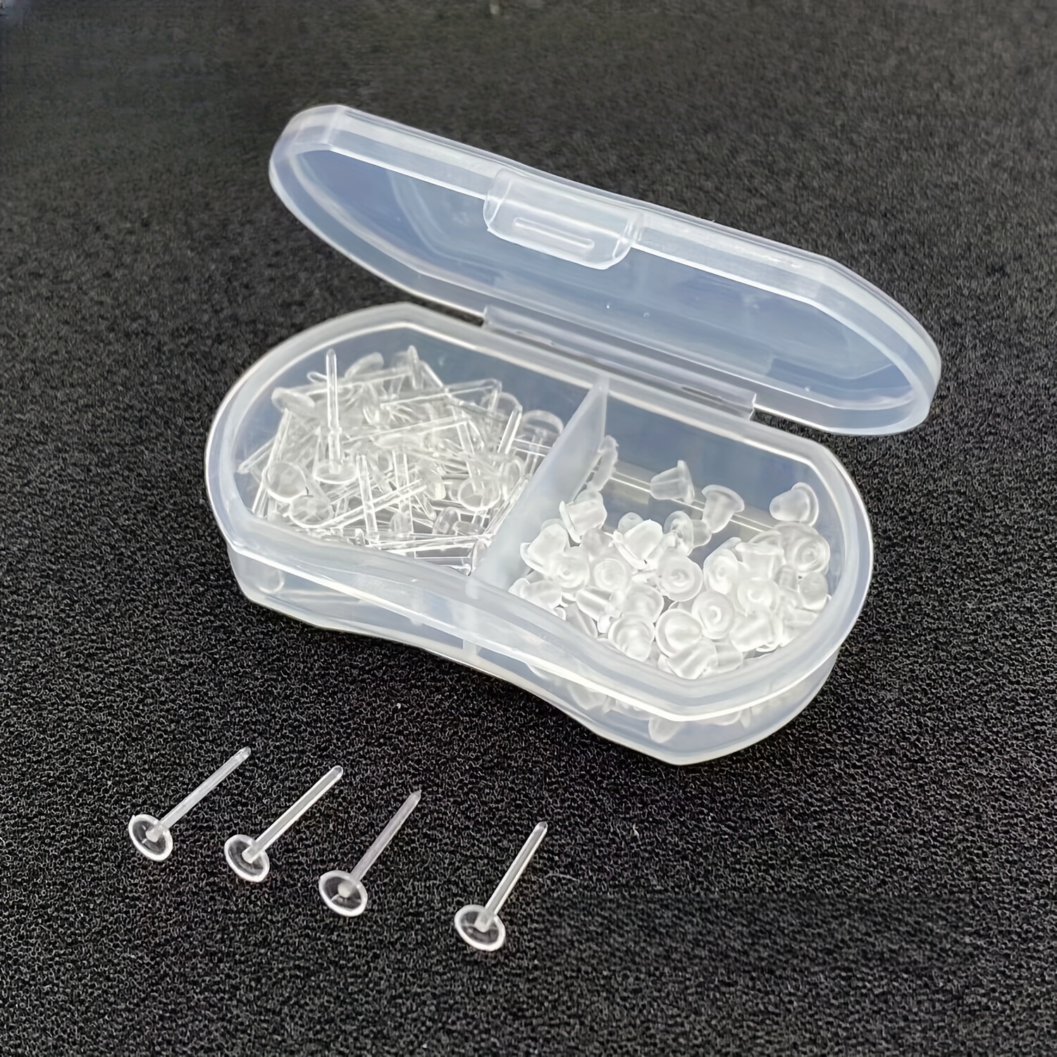 

50pcs Plastic Earring Set For Piercing - - Ear For Clear For Ear , , Piercing