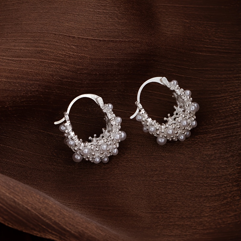 TEMU 1 Pair Of Fashionable Three-dimensional Hollow Earrings, Women's Unique Temperament Earrings, Ear Buckles, Light , Niche Earrings, Party,