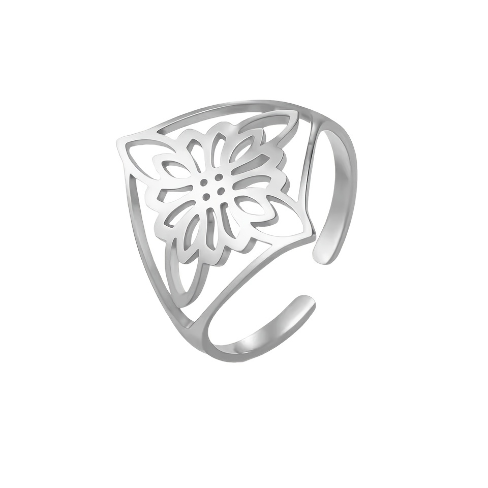 Stylish Knot Design Adjustable Opening Ring, Wear-Resistant
