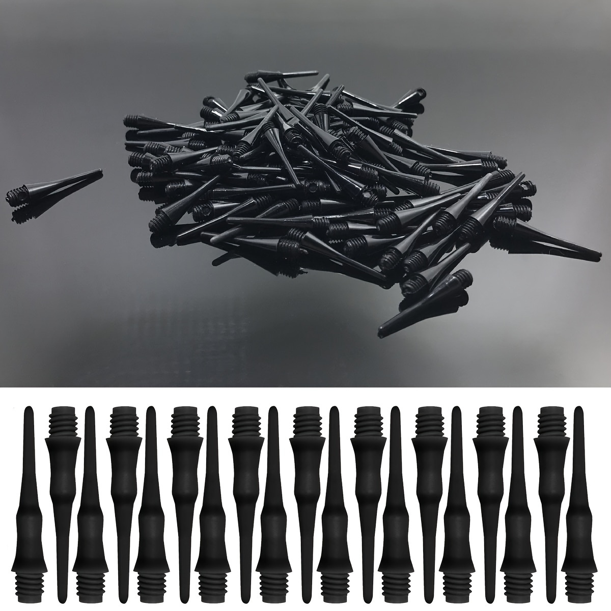 

150pcs, Thread Soft Dart Tips, Portable Plastic Dart Tips, Dart Accessories Set