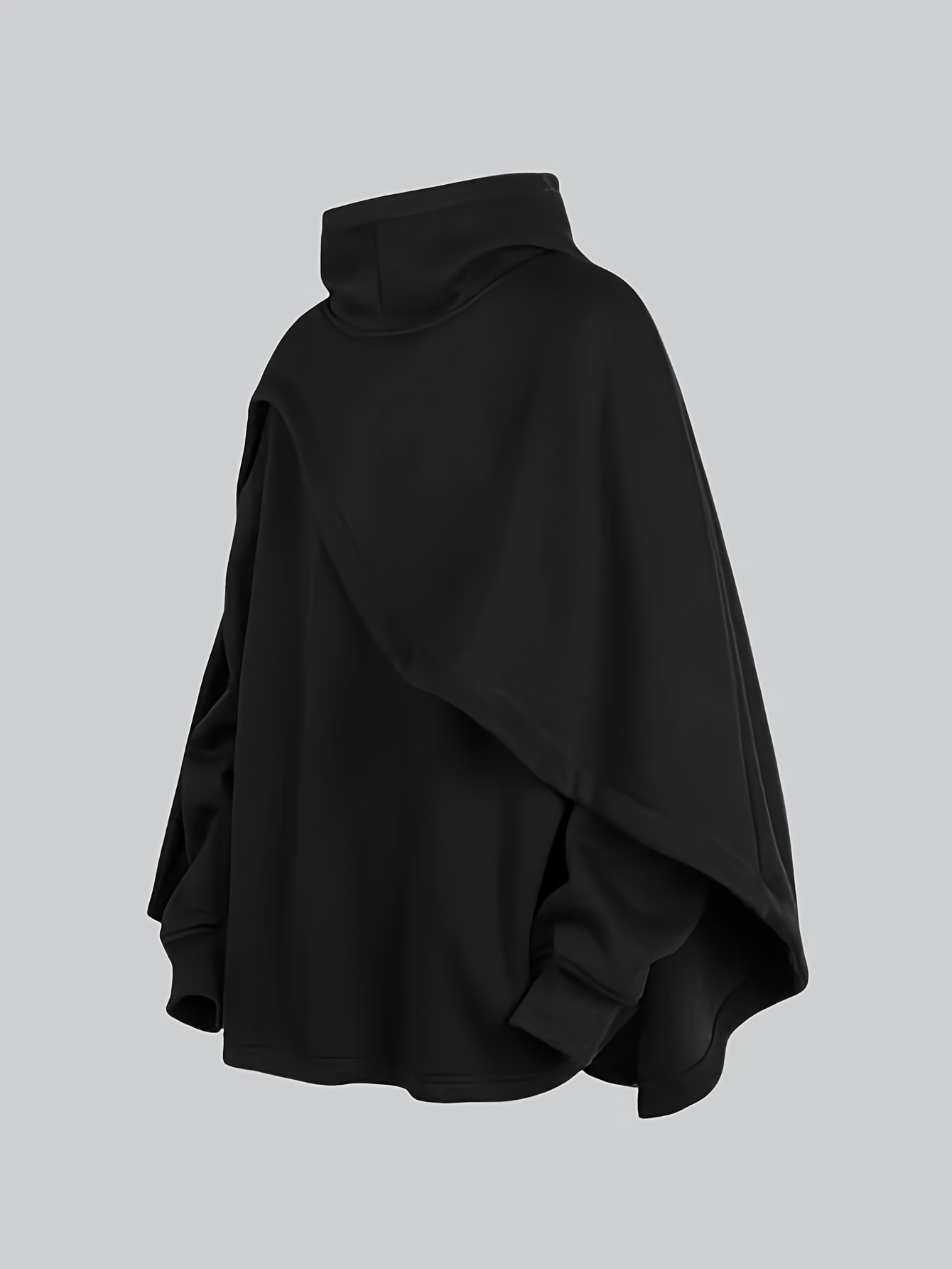new mens trendy high collar cloak hoodie with hooded two